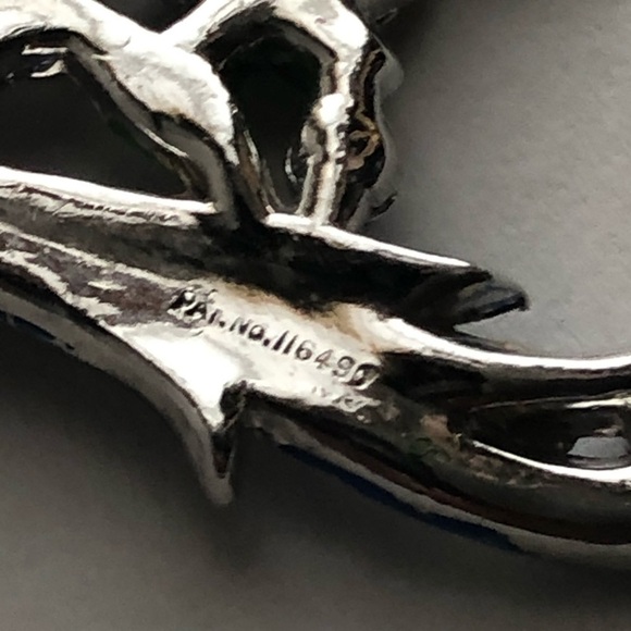 Vtg Coro Duette Calopsitta Enamel Crystal Fur Clip - Picture 10 of 10